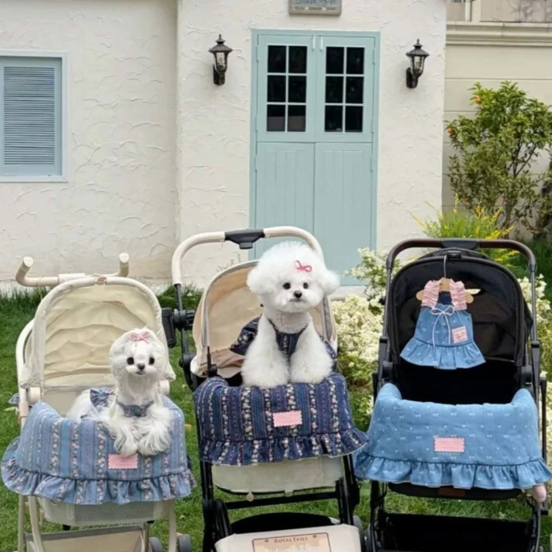 Autumn Bless Vintage Floral Denim Cart Guard