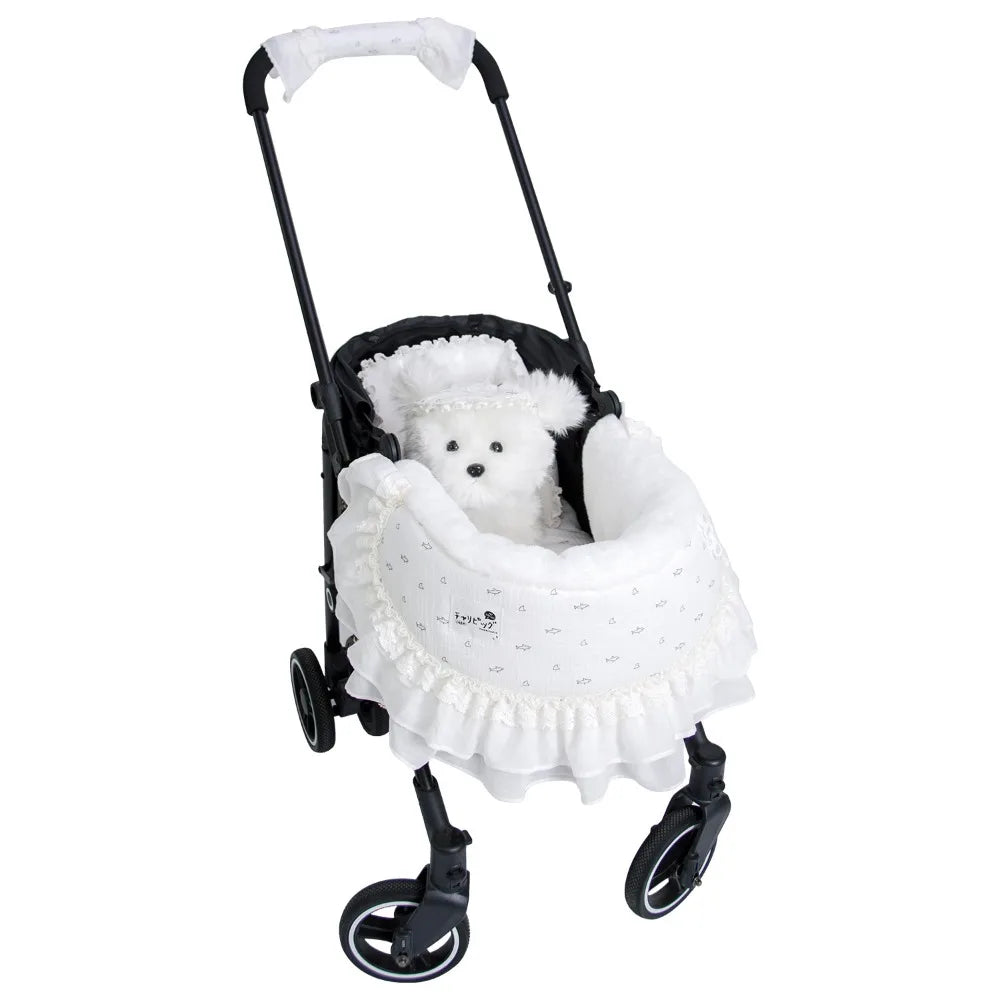 White Lace - Dog Stroller Mattress Set